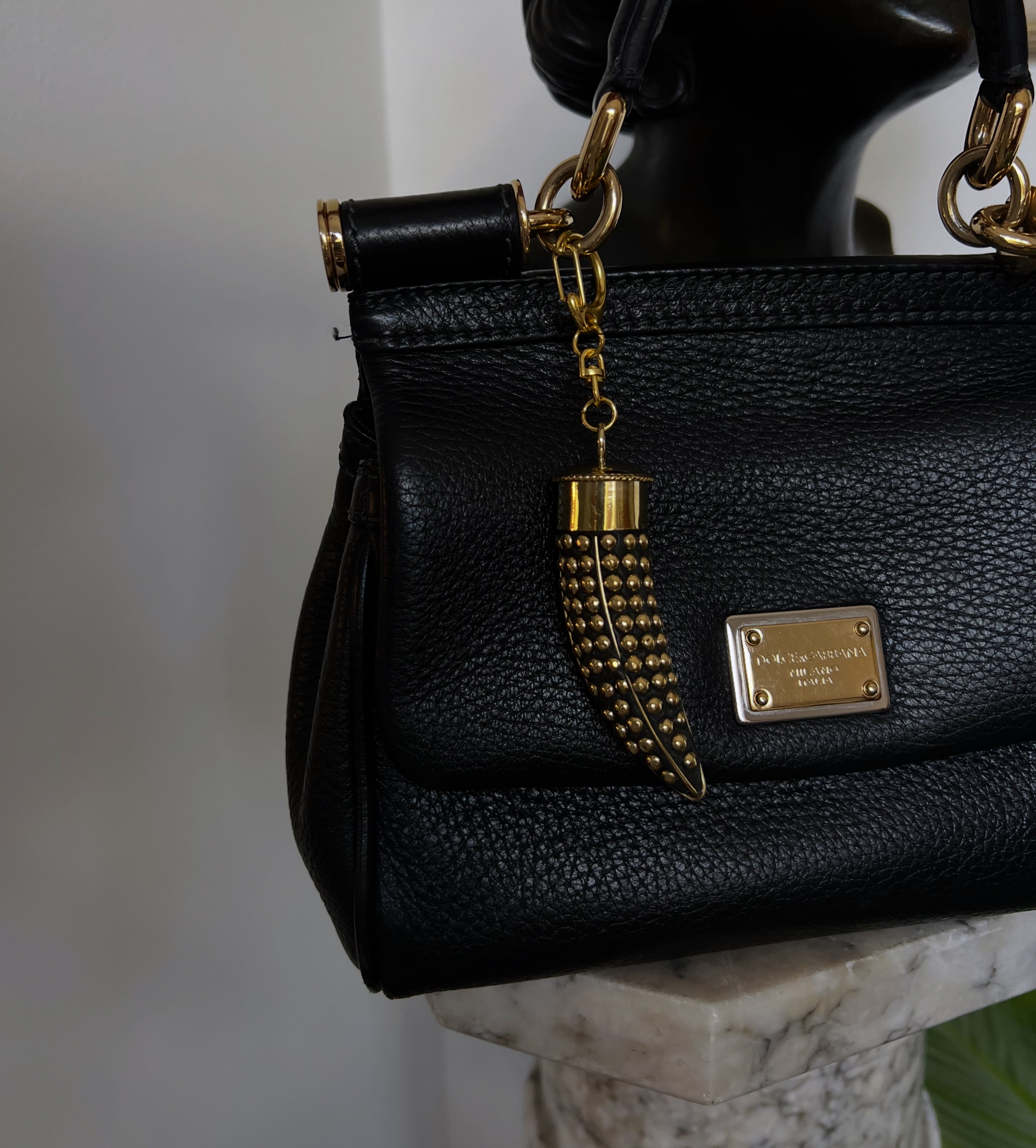 Portachiavi Corno borchiato