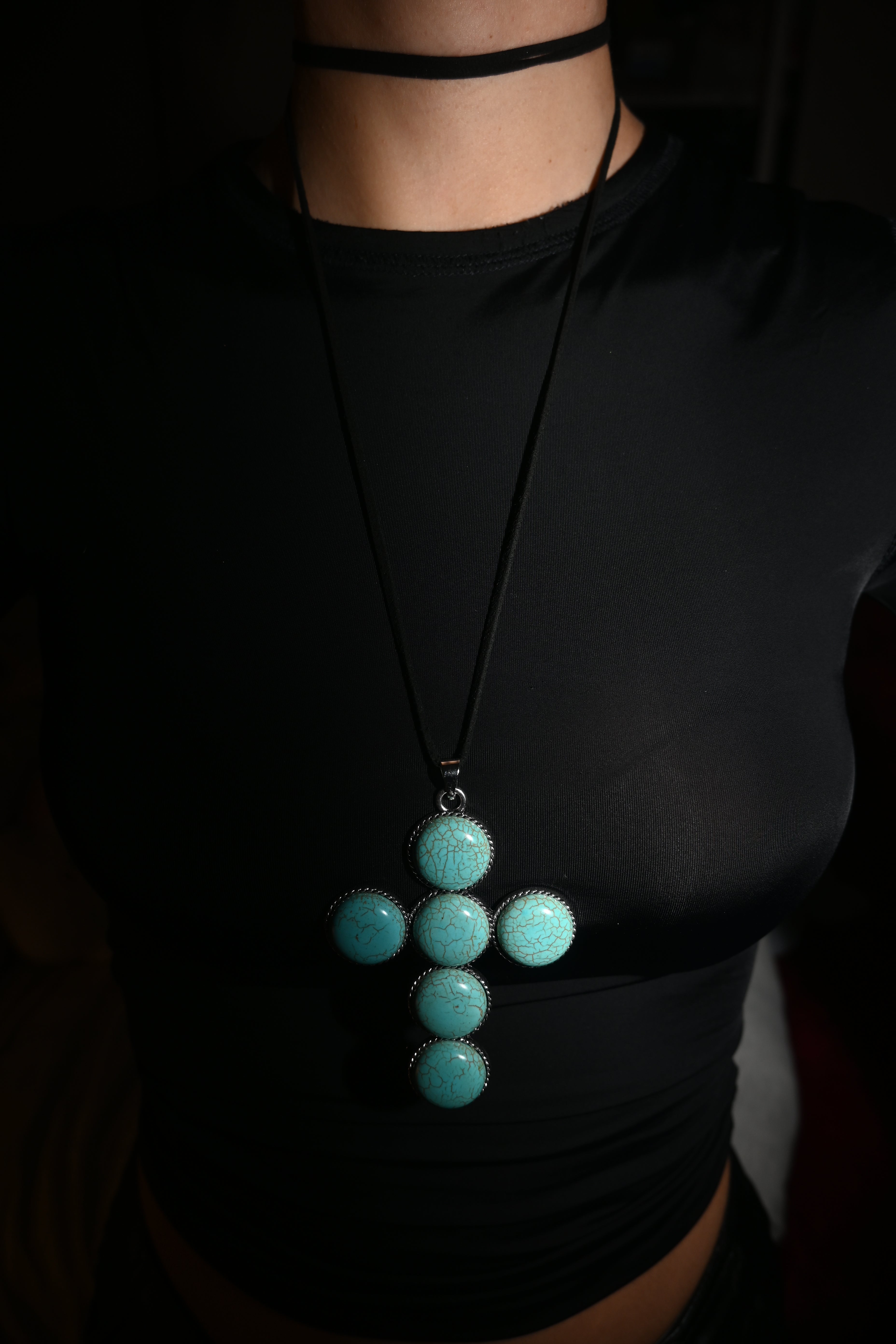Collana Croce Turchese