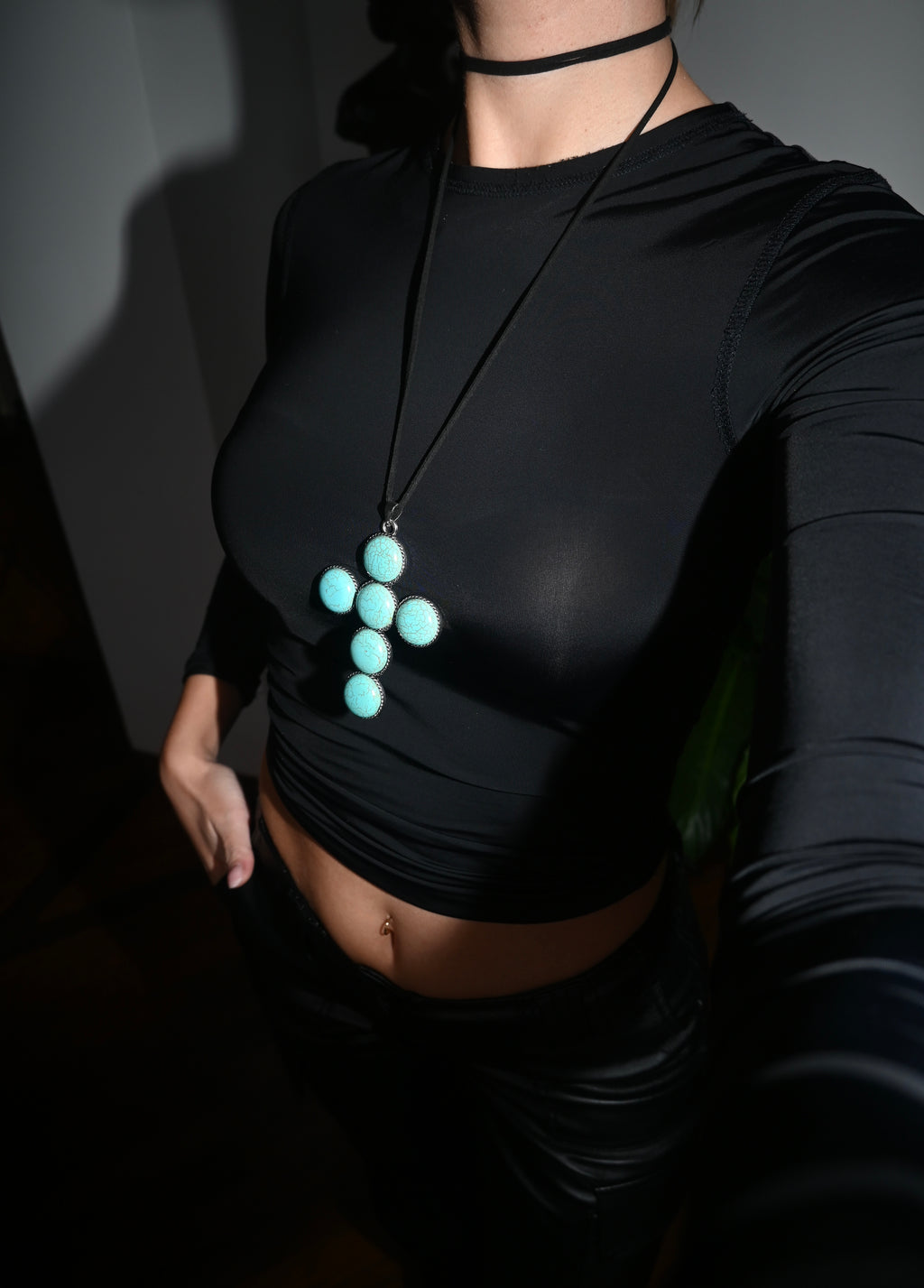 Collana Croce Turchese