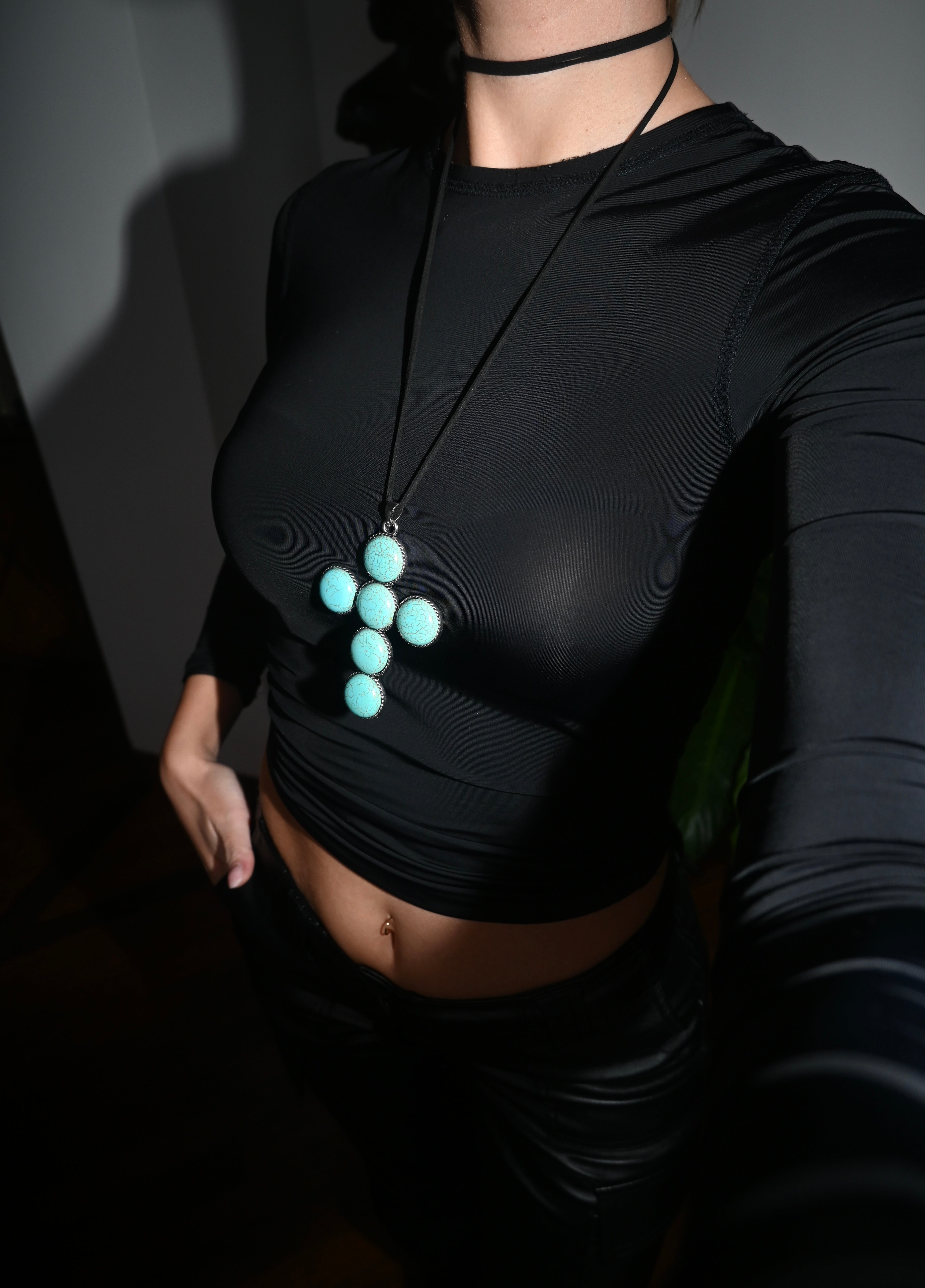 Collana Croce Turchese