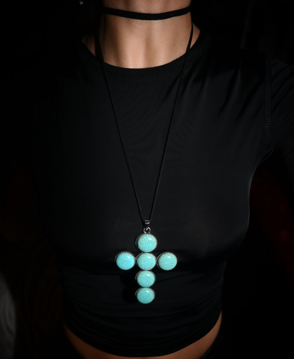 Collana Croce Turchese