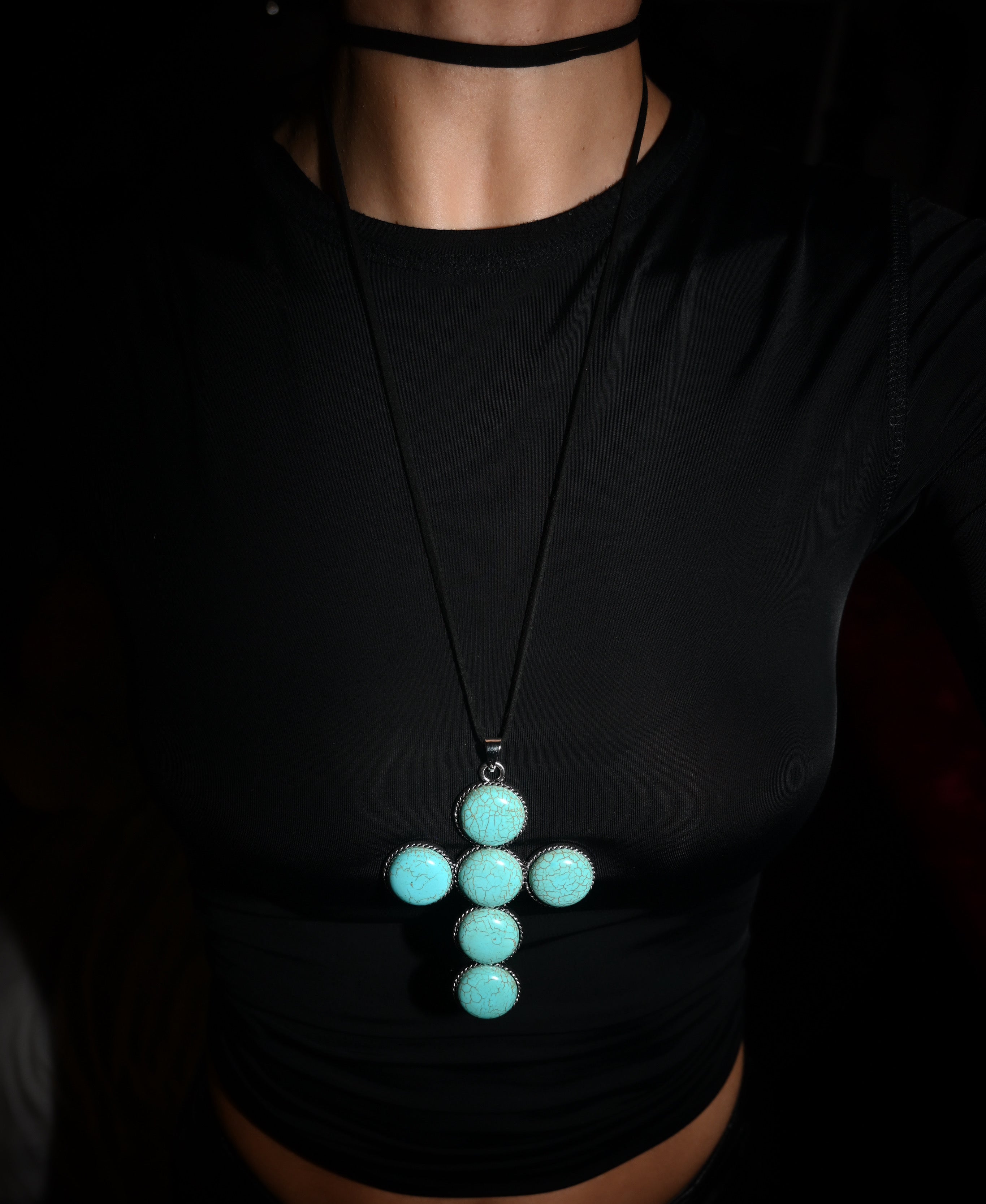 Collana Croce Turchese